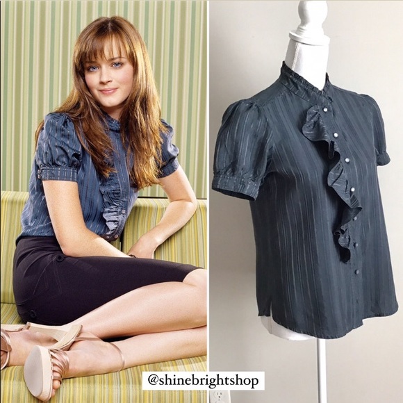Tops - RARE Early 2000s Vintage Silk Blouse ASO Rory Gilmore and Paris in Gilmore Girls